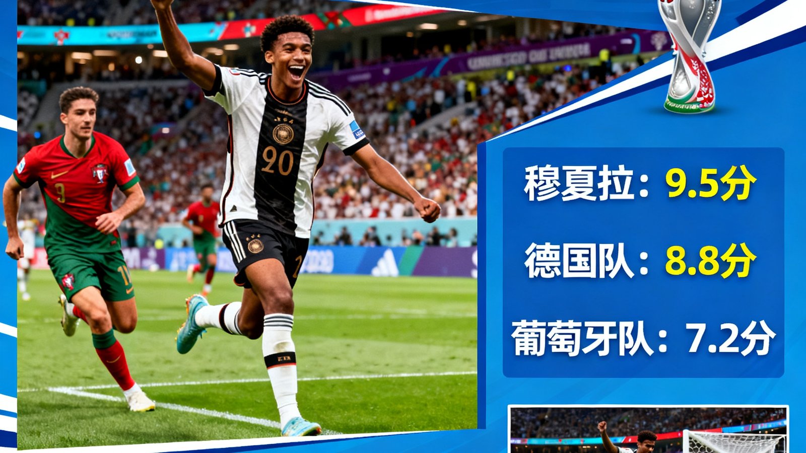 2026世界杯小组赛德国4比2葡萄牙，穆夏拉梅开二度，赛后评分与集锦
